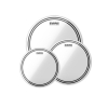 ETP-EC2SCLR-F - Evans EC2 Tompack, Clear, Fusion (10 inch, 12 inch, 14 inch)